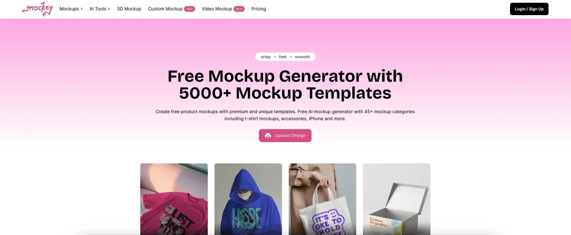 Mockey.ai homepage