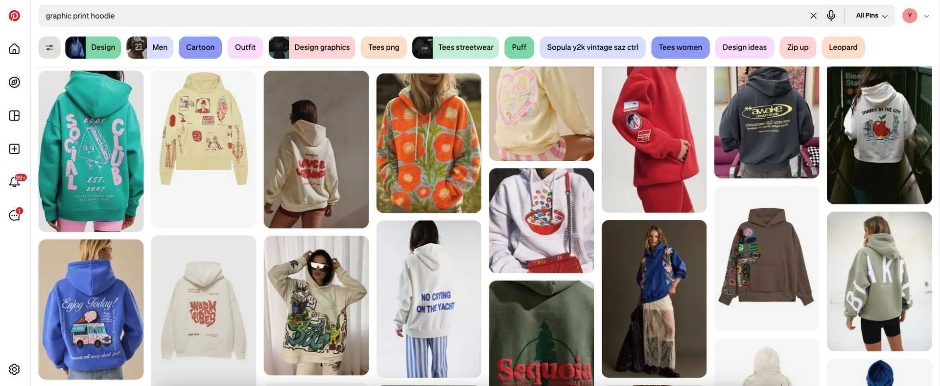 Graphic print hoodie examples