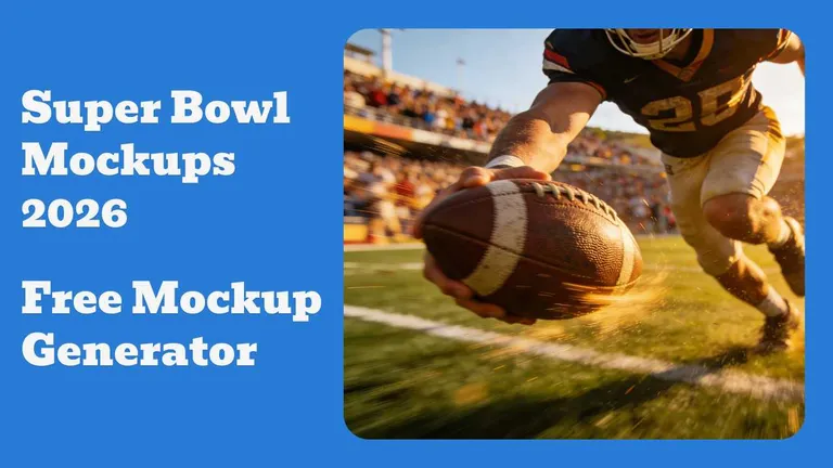 Super Bowl Mockups 2026 | Free Mockup Generator