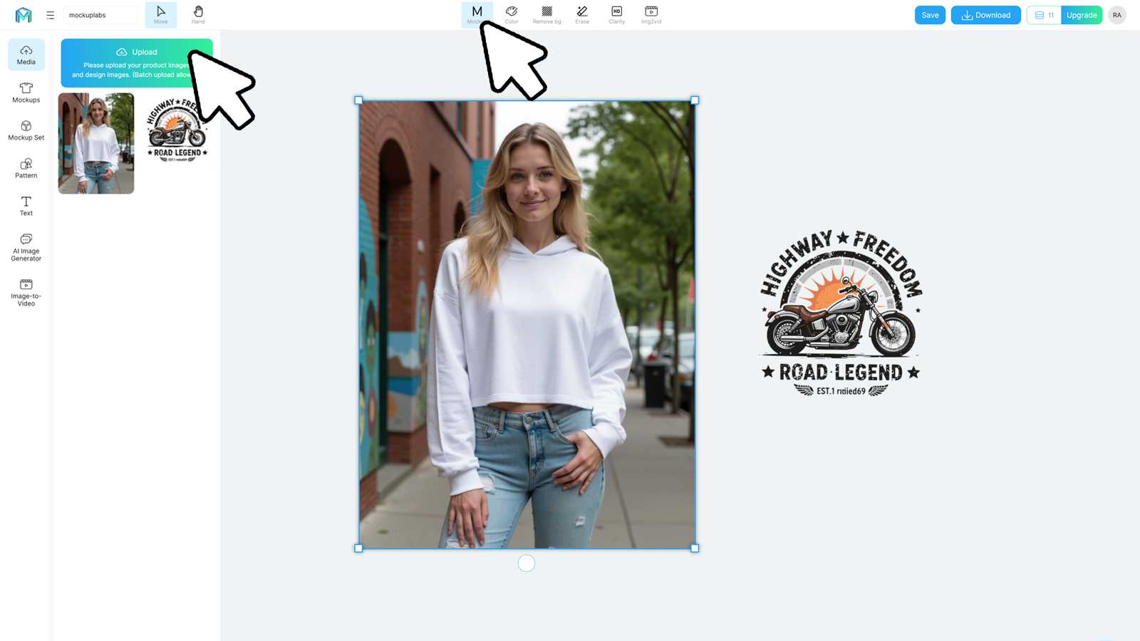 Step 1: Upload a product image
