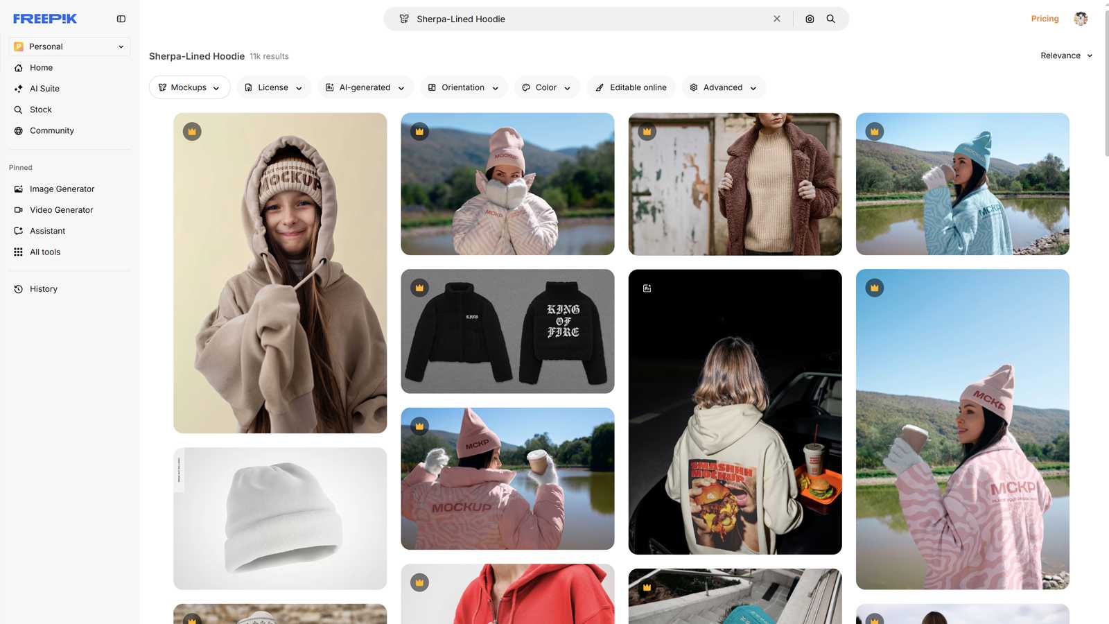 Sherpa-lined hoodie examples