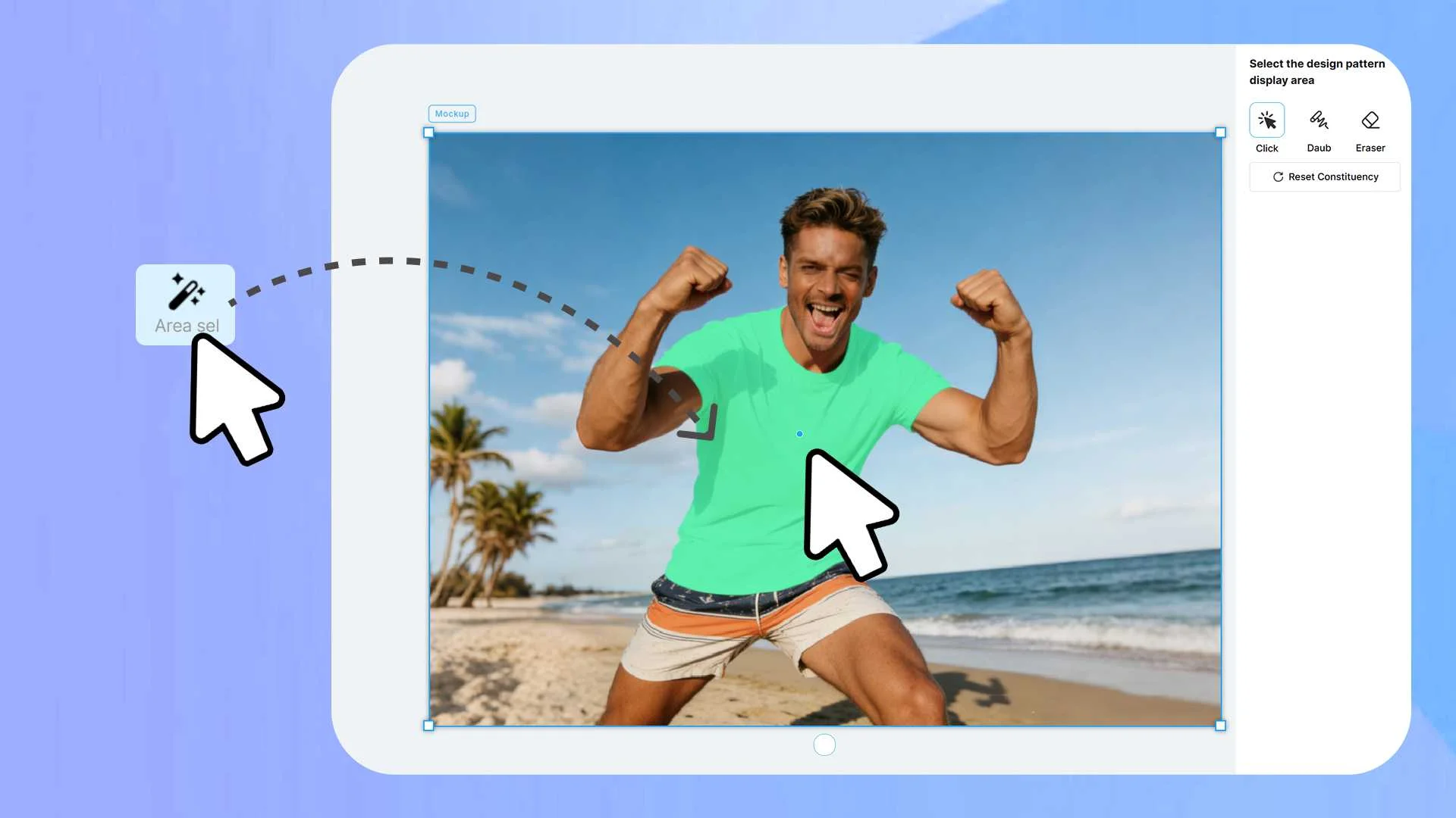 Click "Area Selection" to enter edit mode