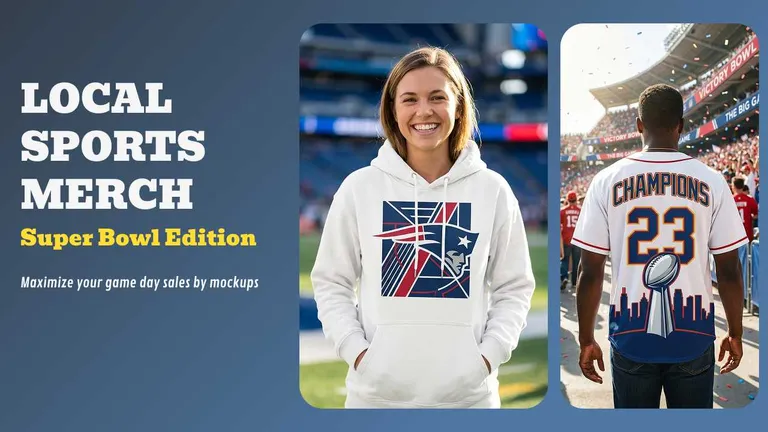 Sell Local Sports Merch: Super Bowl 2026 Guide & Custom Mockup Tool