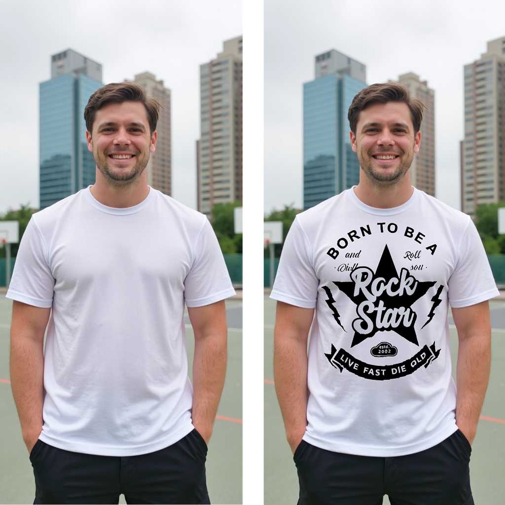 What does mockup design do? Example of a T-shirt design.