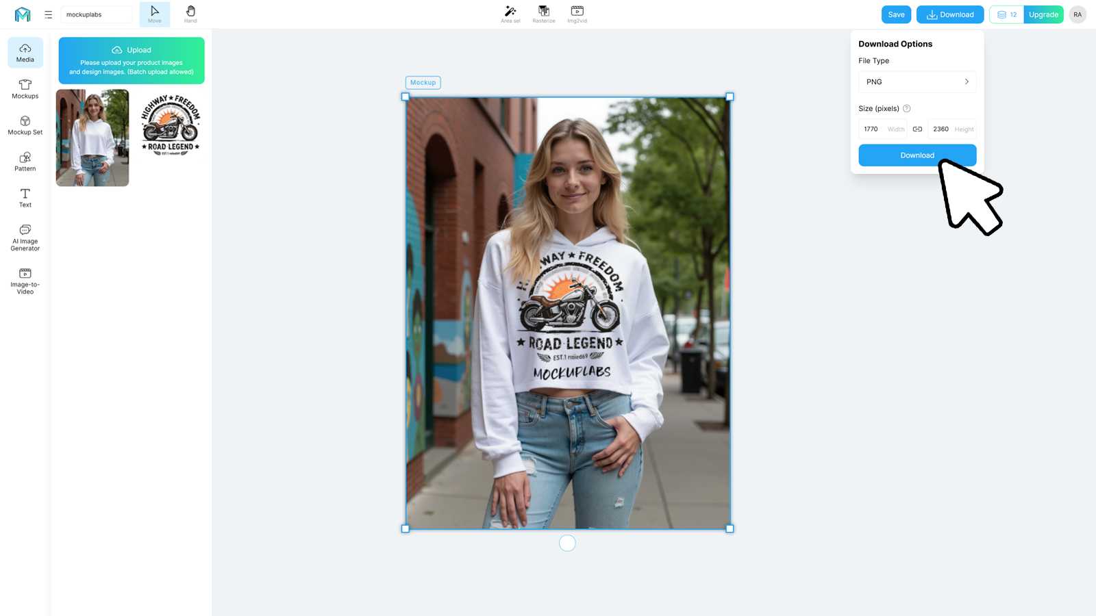 Step 5-Download HD clothing mockups