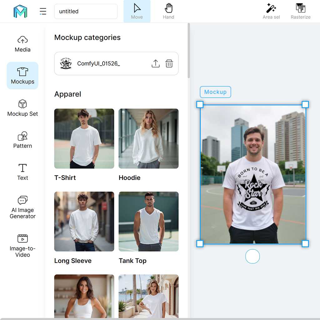 Mockuplabs.ai Mockup Design Interface