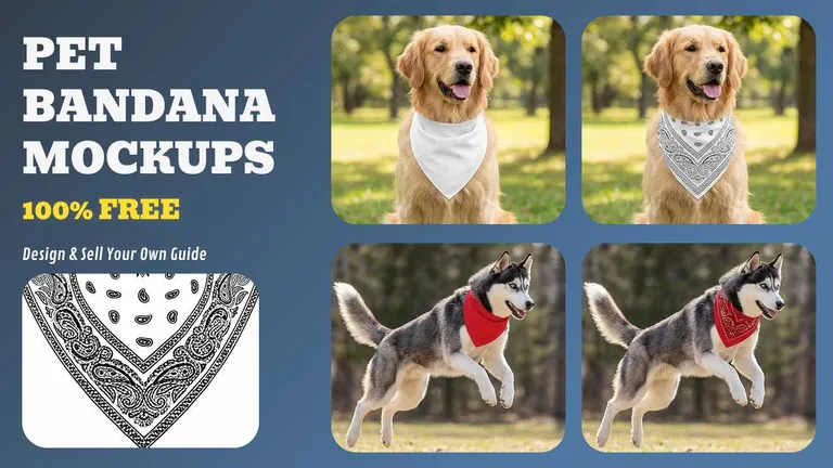 How to Make Pet Bandana Mockups for Free: Design & Sell Guide