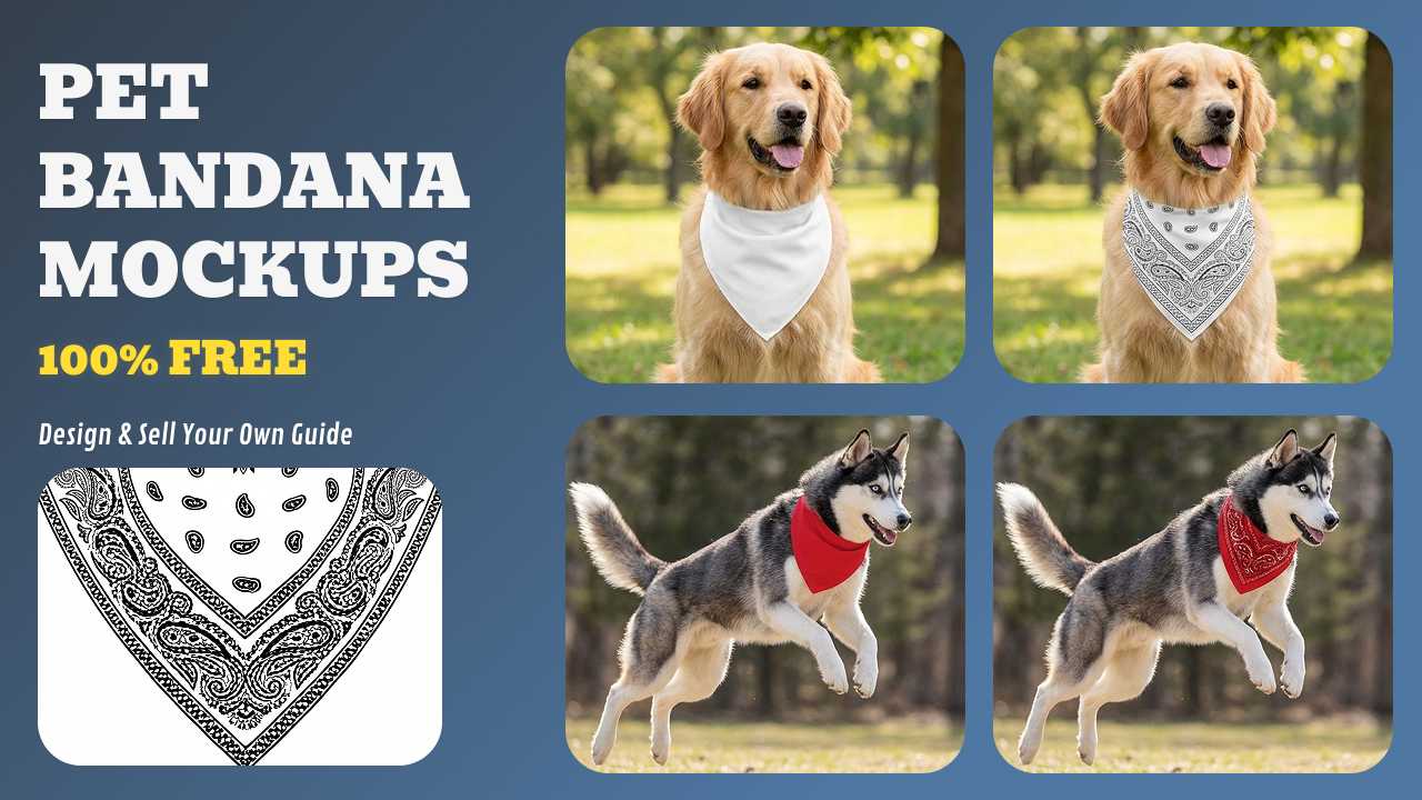 How to Make Pet Bandana Mockups for Free: Design & Sell Guide