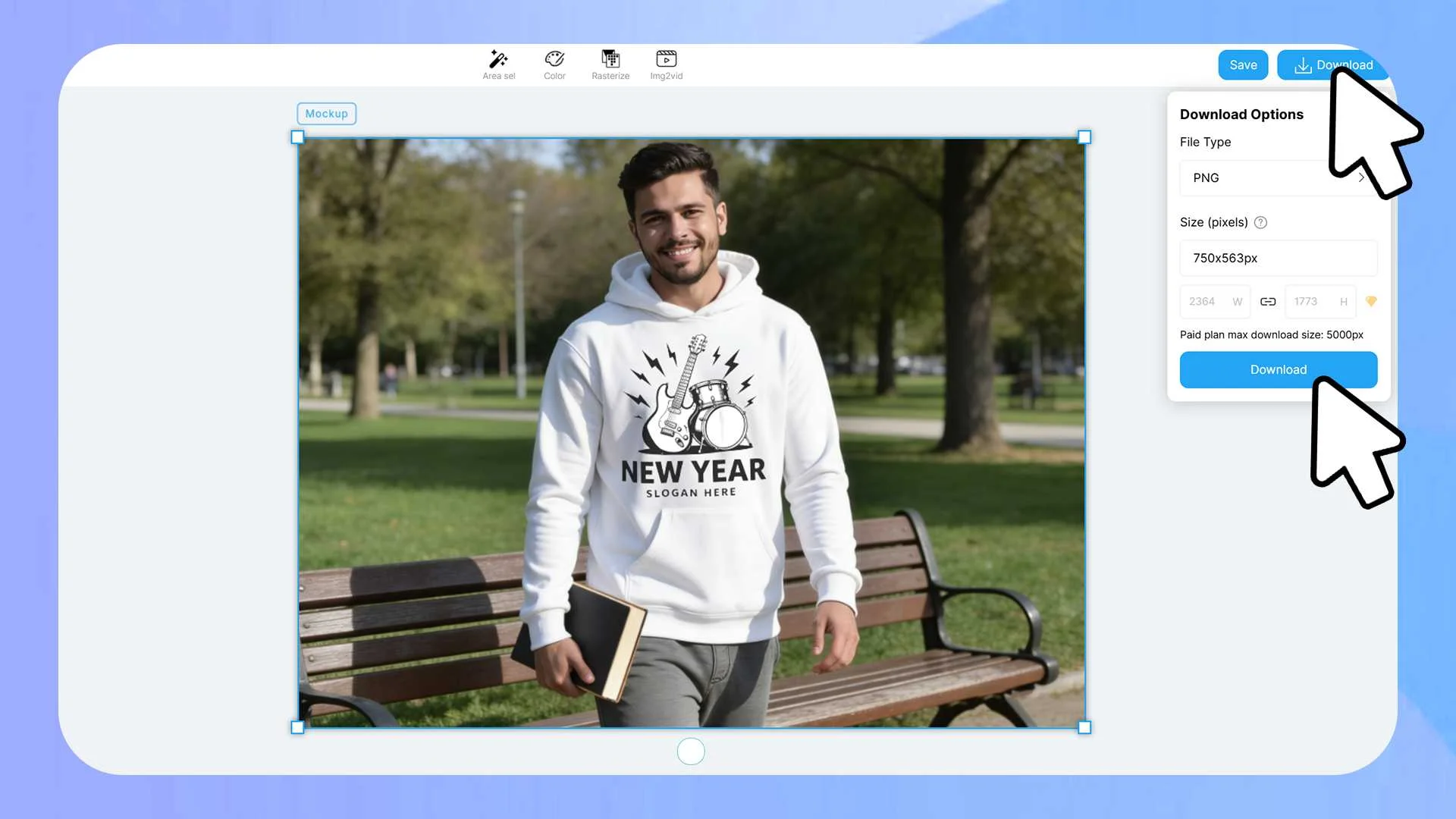 Refine and download the final mockup