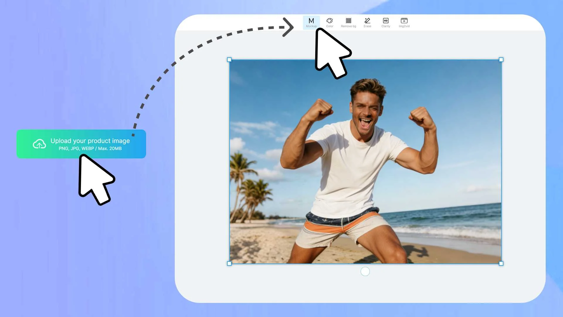 Upload and convert it to mockup