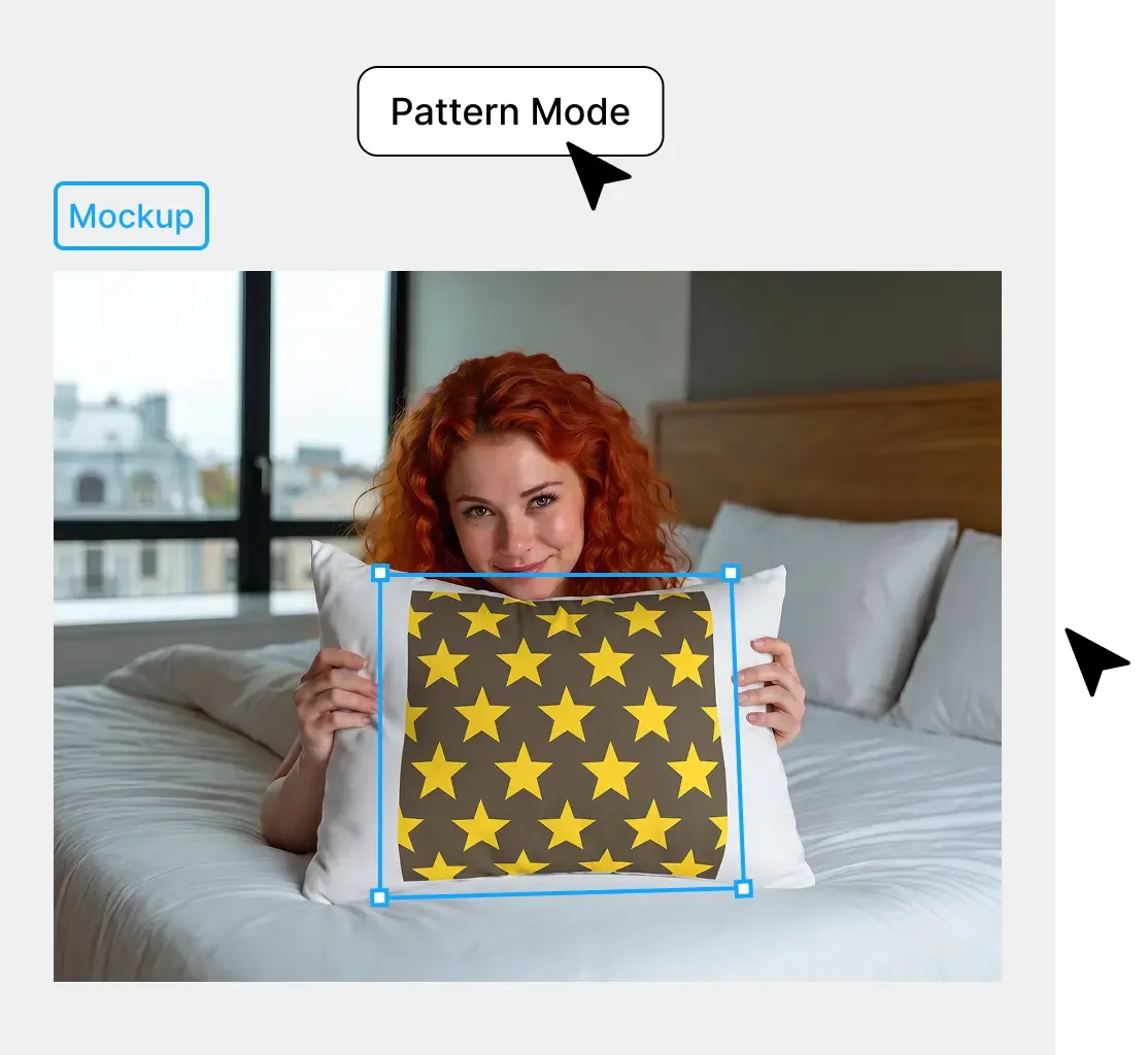 디자인을 적용하고 Pattern Mode 활성화