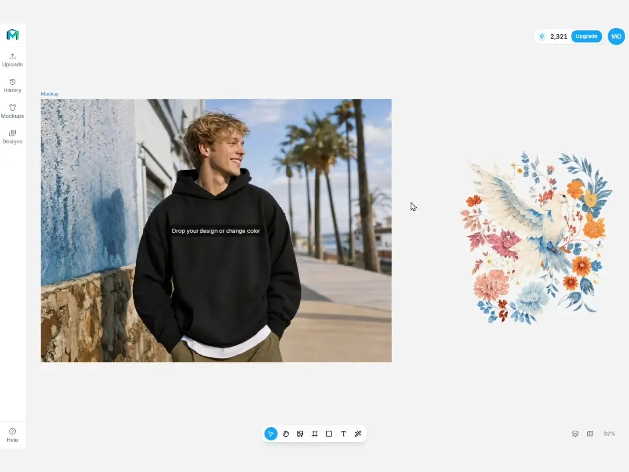 Turn your own product photo into an editable mockup