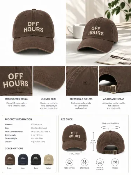 Embroidered cap collection