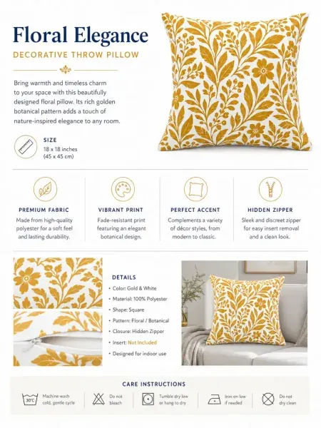 Print-on-demand pillow collection