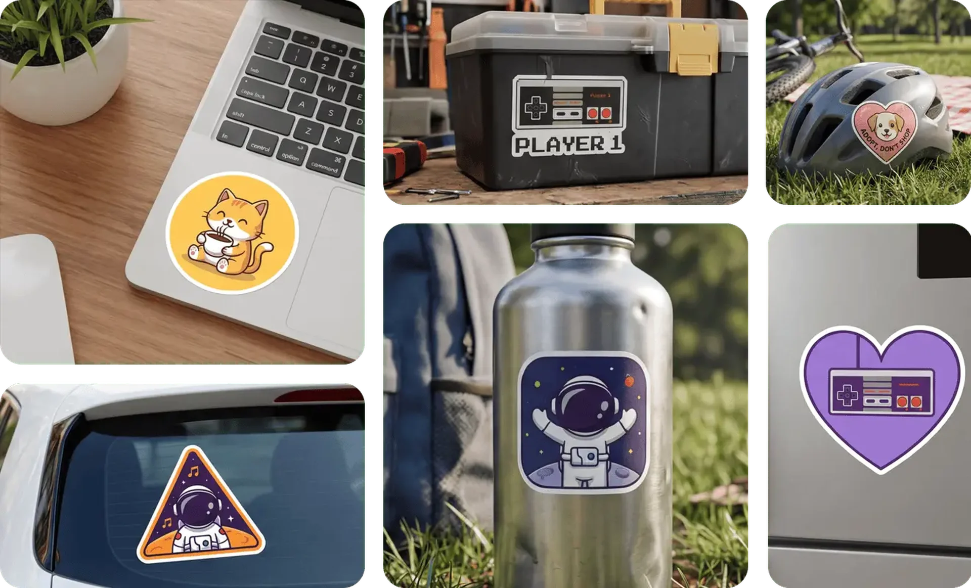 Editable mockup from your own sticker photo for Sticker Mockup