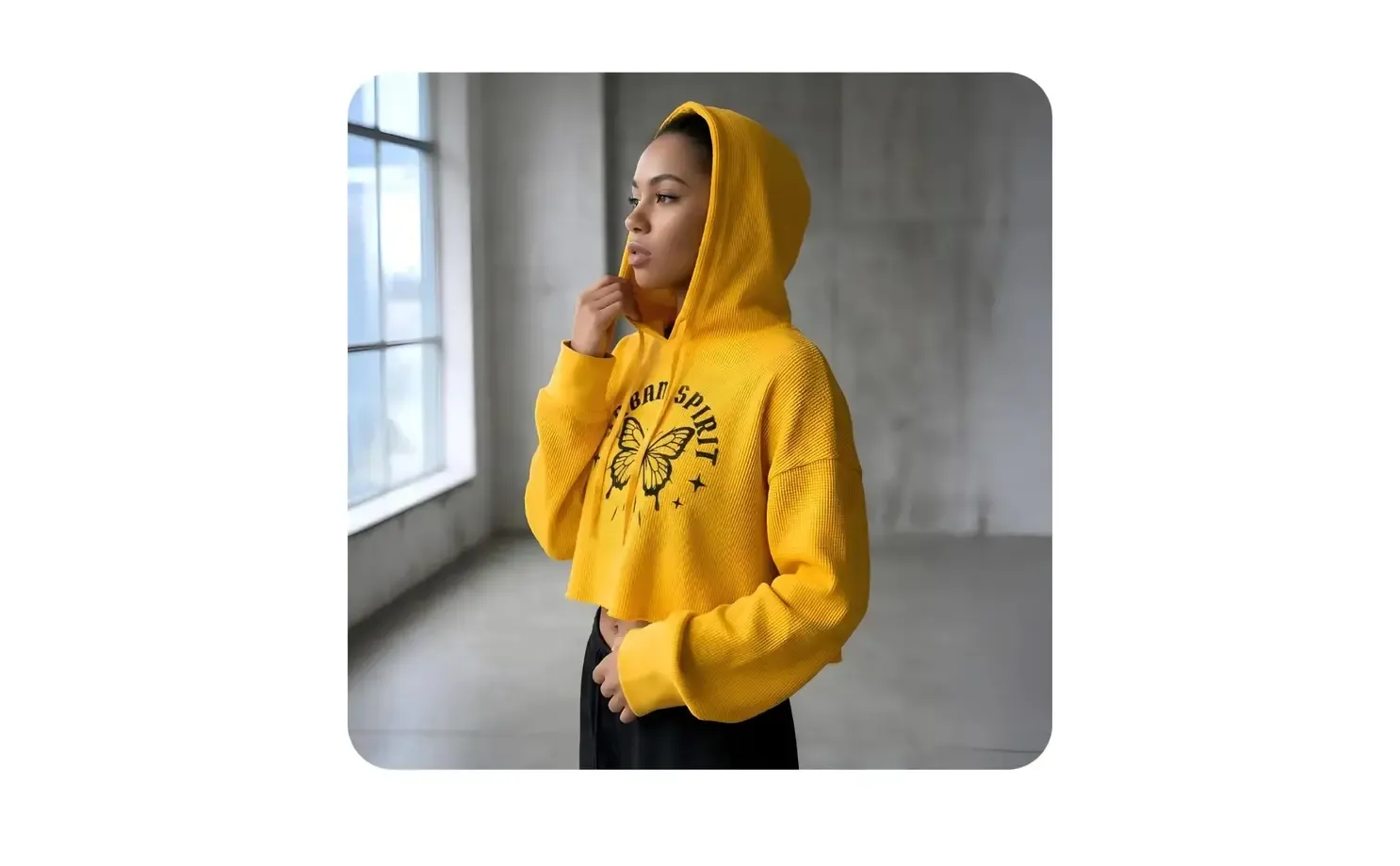 Cropped Hoodie Mockup product-content workflow