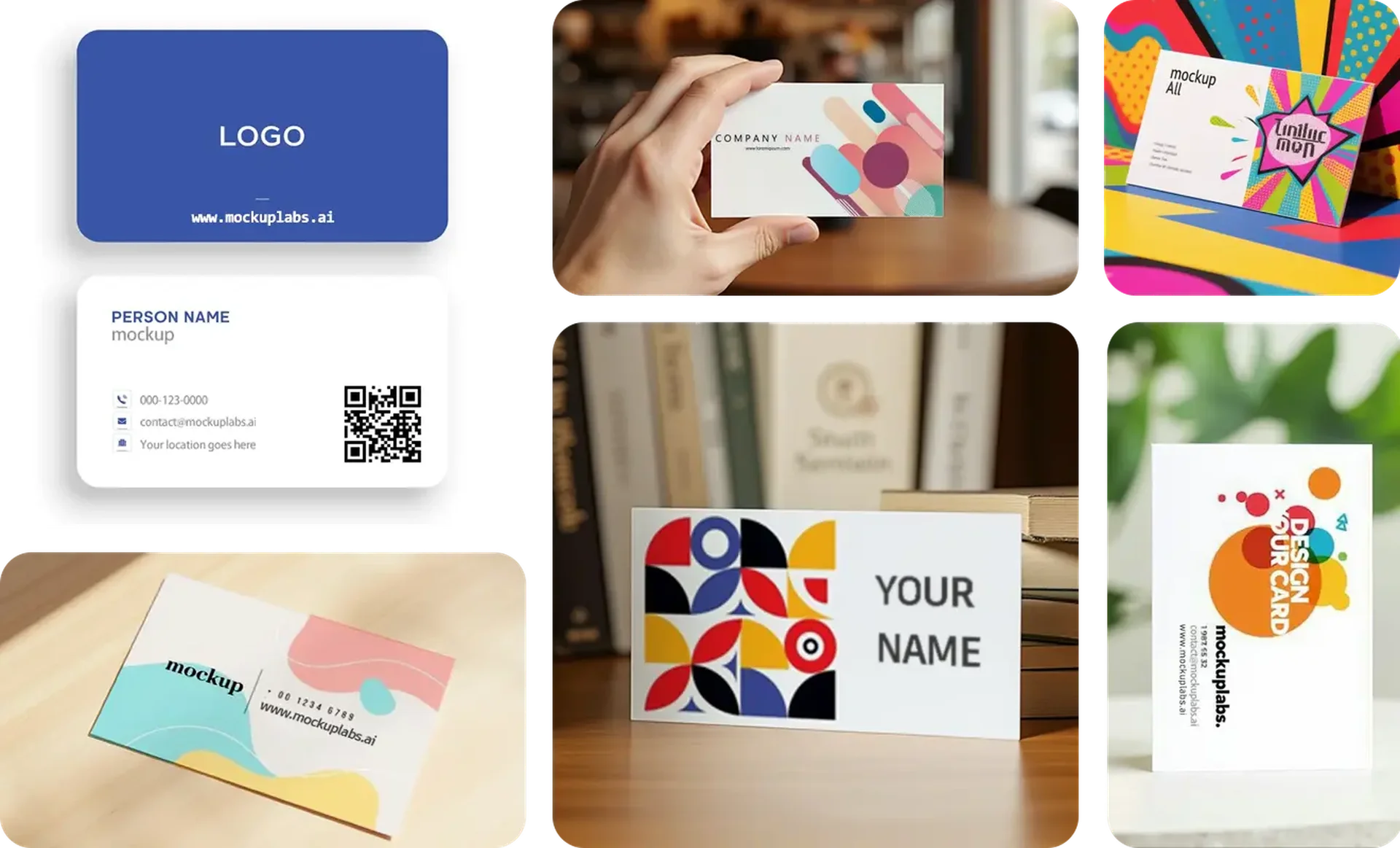 Editable mockup from your own business card photo for Business Card Mockup
