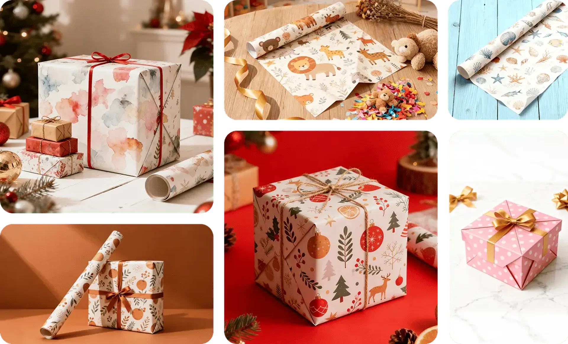 Editable mockup from your own wrapping paper photo for Wrapping Paper Mockup