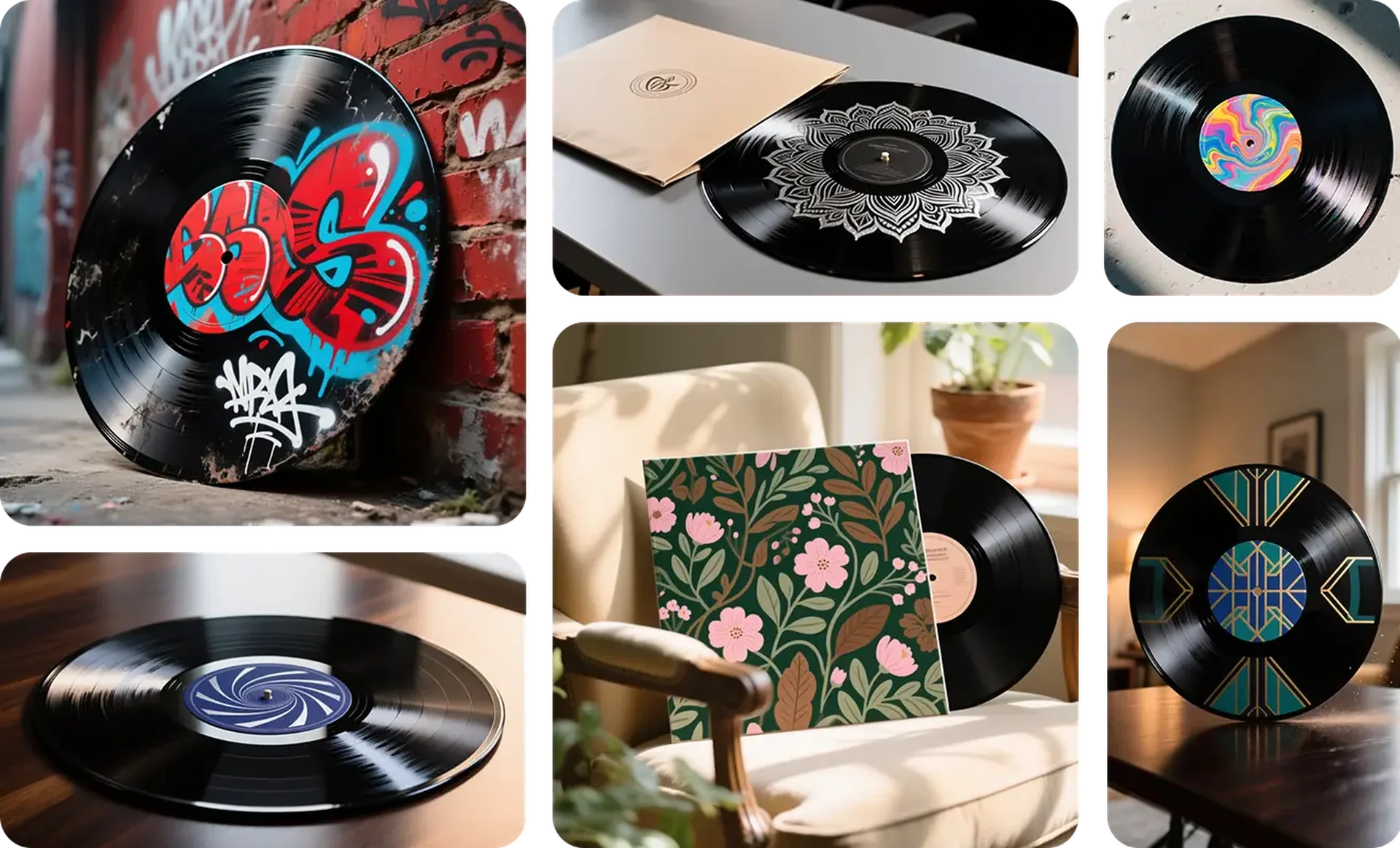 Editable mockup from your own vinyl product photo for Vinyl Mockup