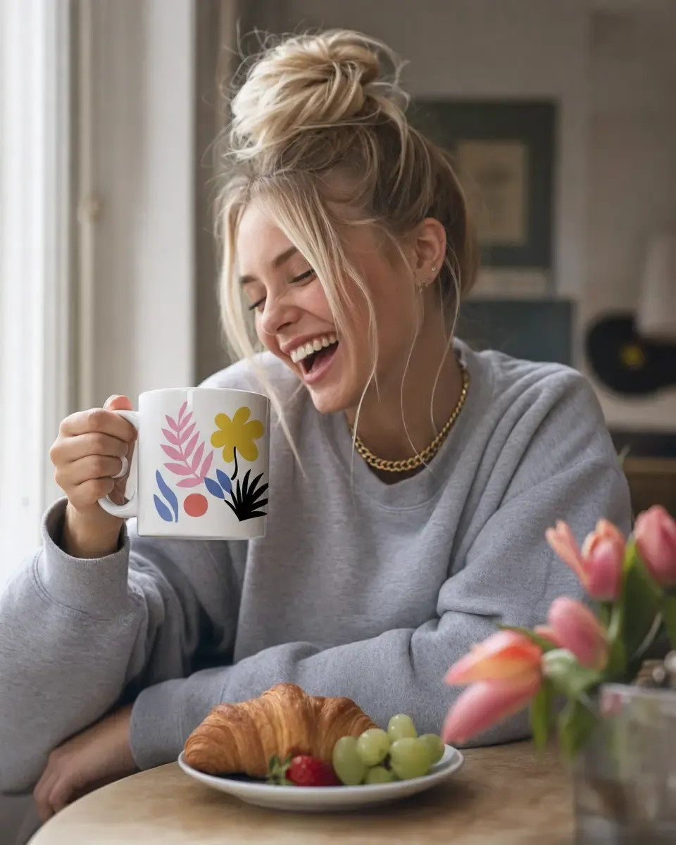 Editable mockup from your own mug photo