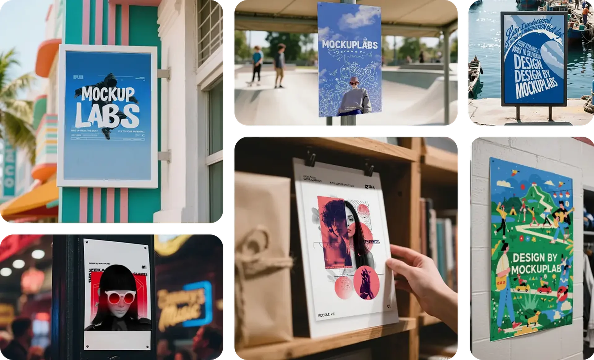 Editable mockup from your own poster photo for Poster Mockup