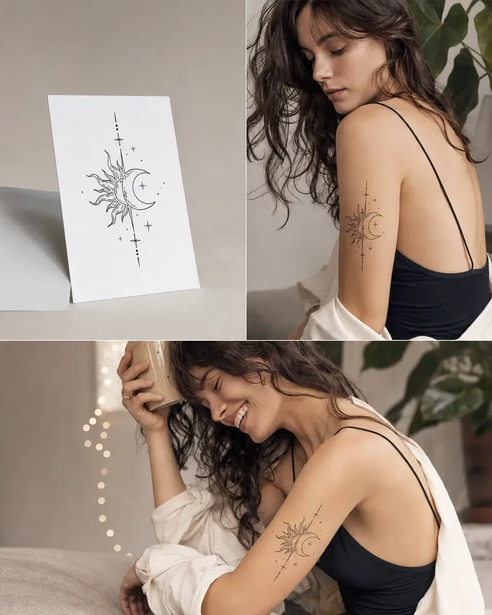 Apply prepared tattoo artwork to a suitable photo