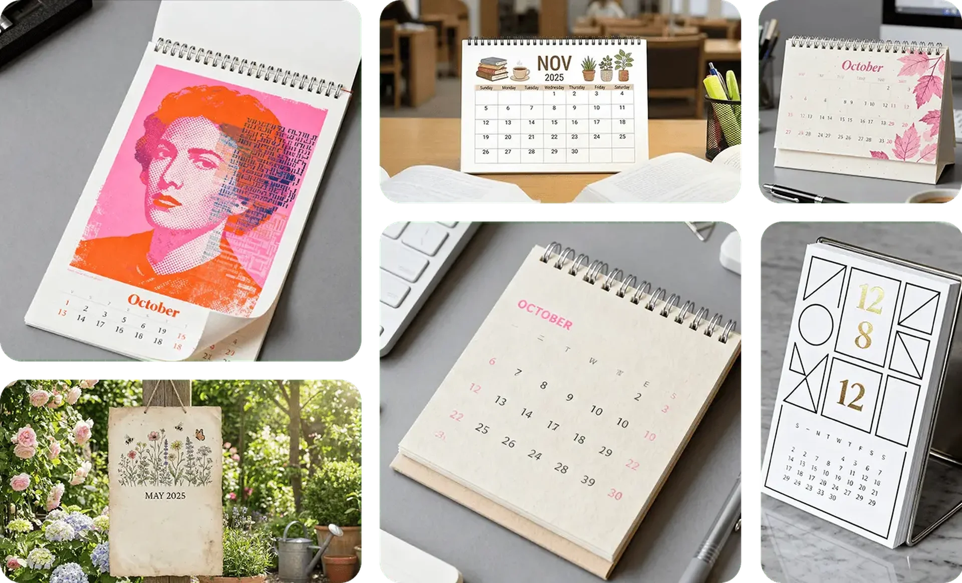 Editable mockup from your own calendar photo for Calendar Mockup