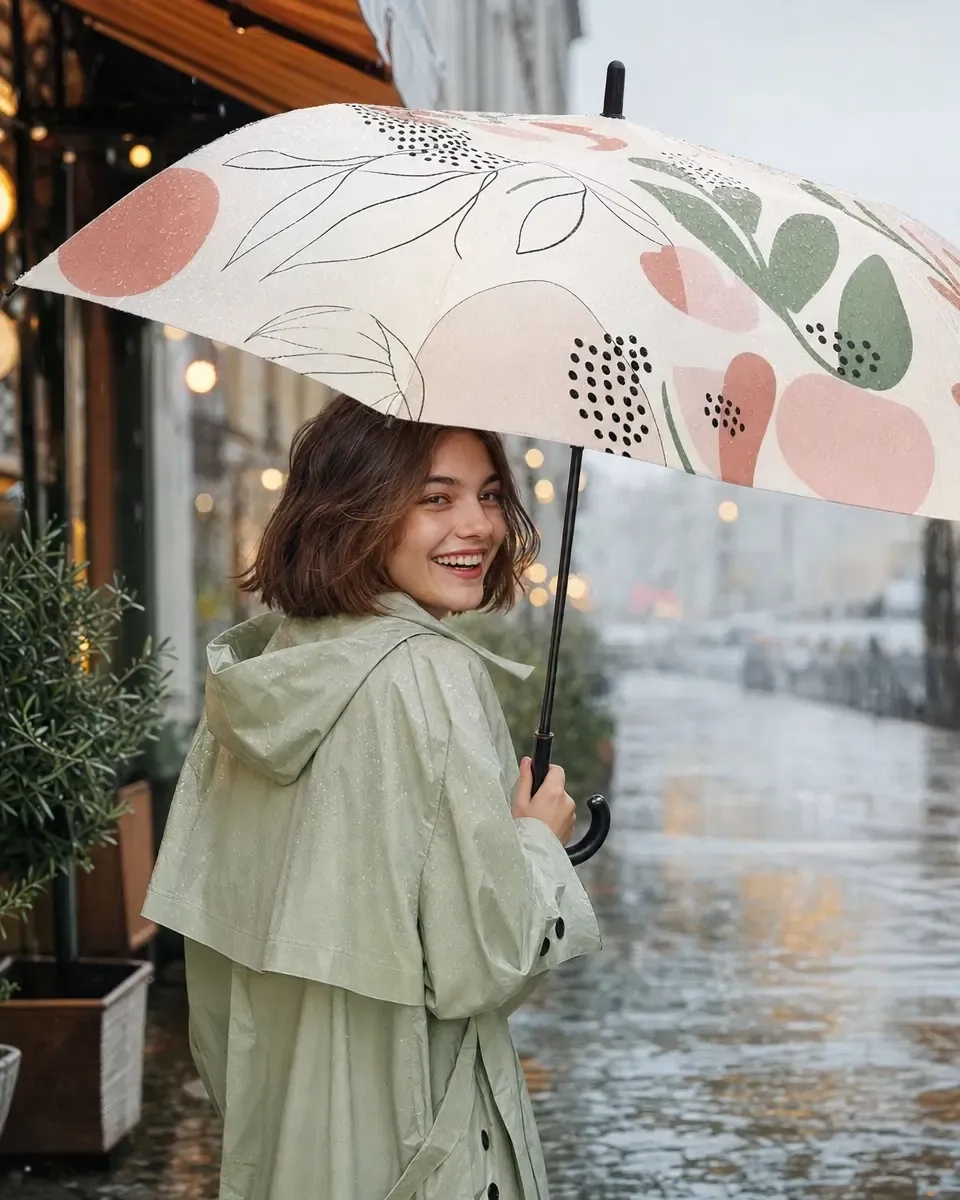Editable mockup from your own umbrella photo