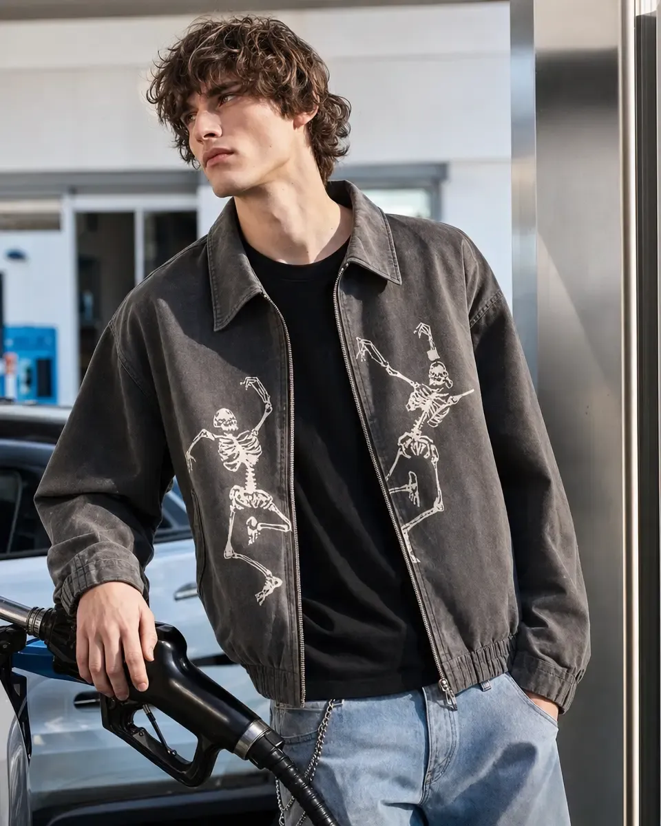 Editable mockup from your own jacket photo
