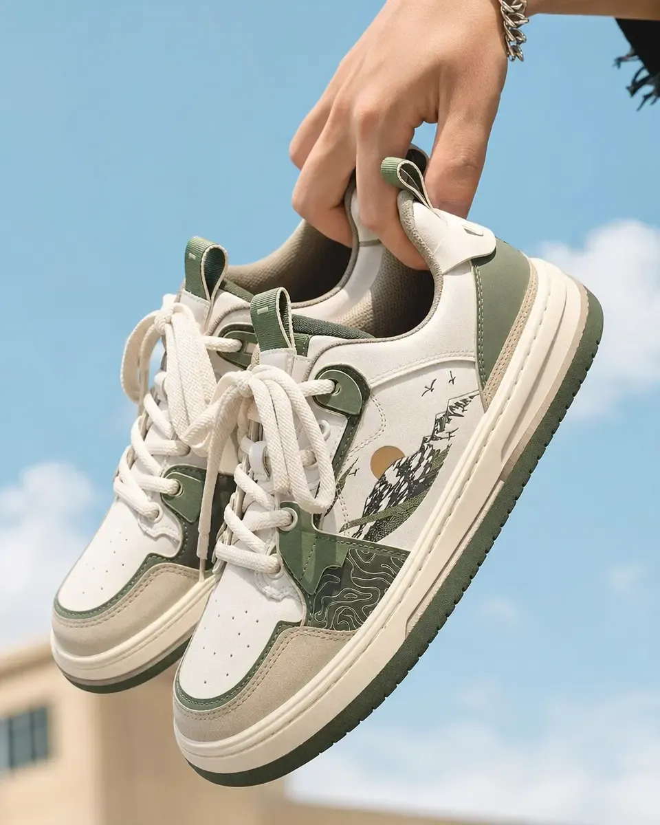 Editable mockup from your own shoe photo